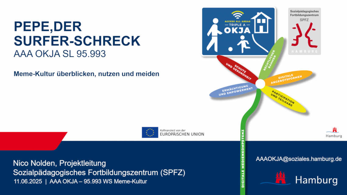 Workshop Titel Pepe der Surfer-Schreck zu Meme-Kultur überblicken, nutzen und meiden