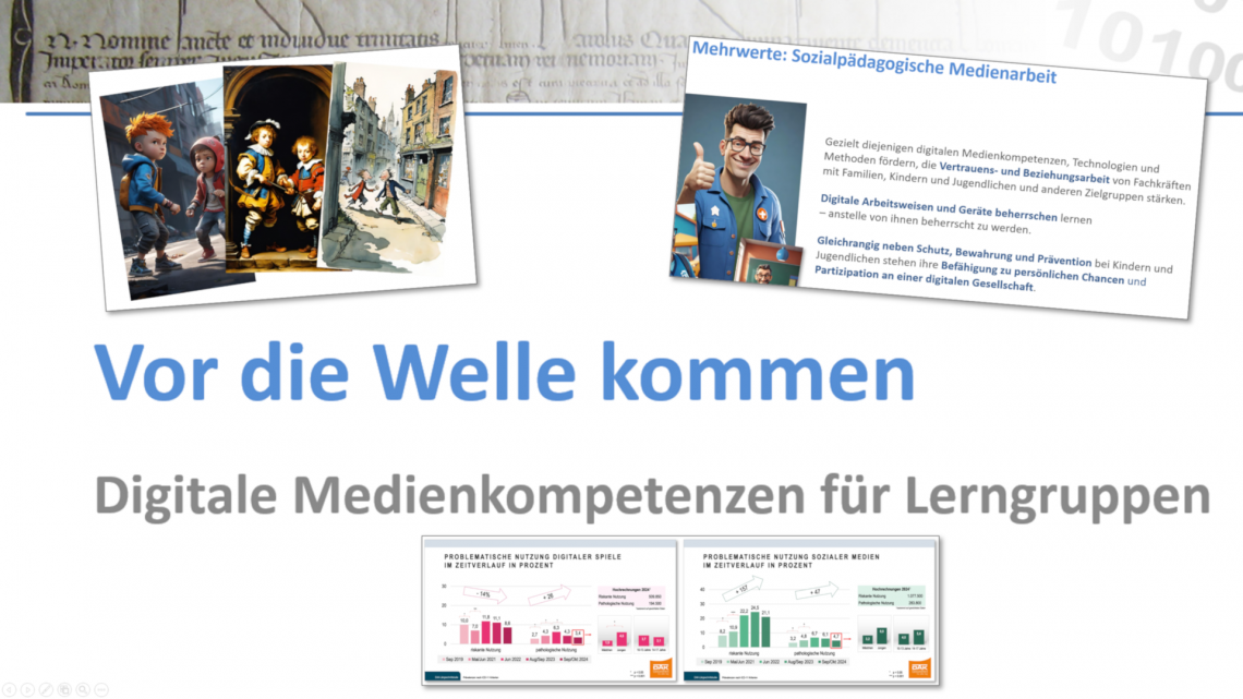 Titelbild Collage Vor die Welle kommen zu dem Vortrag im November 2025 im Bezirk Hamburg Nord