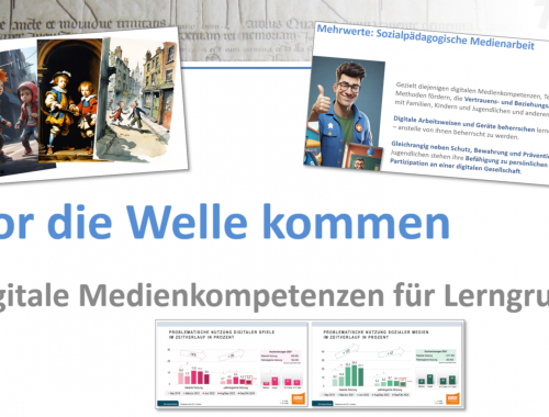 Titelbild Collage Vor die Welle kommen zu dem Vortrag im November 2025 im Bezirk Hamburg Nord