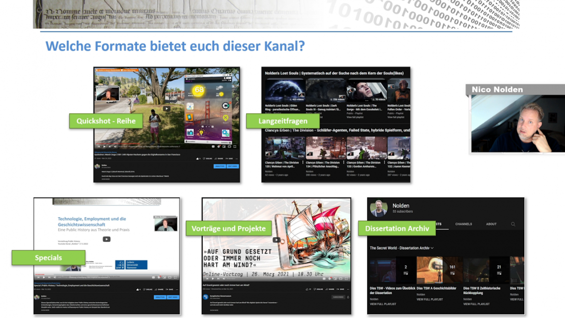 Übersicht Kanaltrailer 2025 Youtube Kanal Nolden