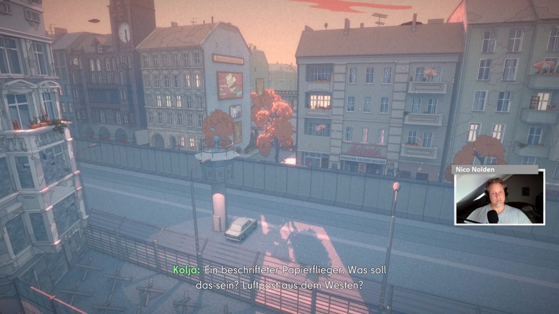 Screenshot aus dem Quickshot The Berlin Apartment 001 Blick auf den Mauerstreifn von der Wohnung in Ost-Berlin