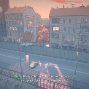 Screenshot aus dem Quickshot The Berlin Apartment 001 Blick auf den Mauerstreifn von der Wohnung in Ost-Berlin