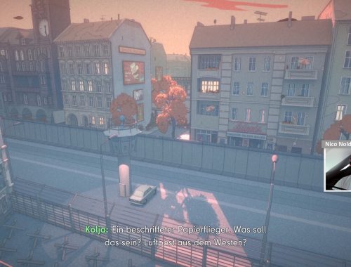 Screenshot aus dem Quickshot The Berlin Apartment 001 Blick auf den Mauerstreifn von der Wohnung in Ost-Berlin