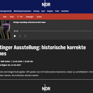 Screenshot der Titelseite für den Radiobeitrag bei NDR Kultur