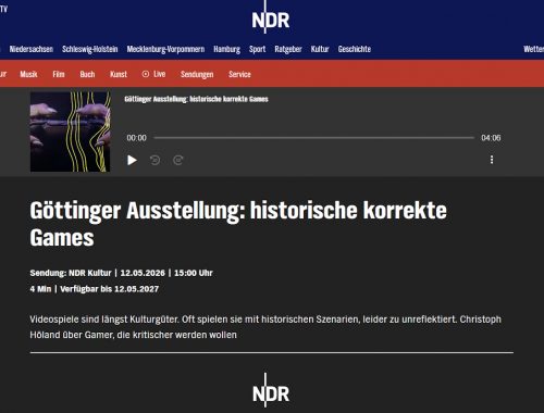 Screenshot der Titelseite für den Radiobeitrag bei NDR Kultur