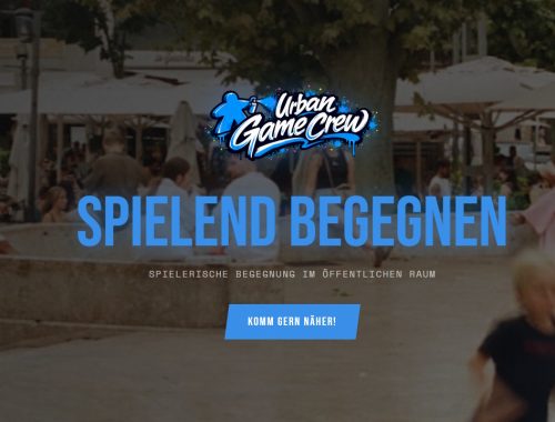 Titelbild Urban Game Crew Logo Slogan Spielend begegnen